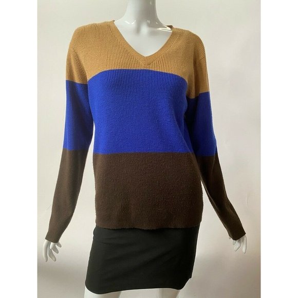 Liz Sport By Liz Claiborne Womens Pullover Sweater Multicolor Color Block M - Picture 7 of 12